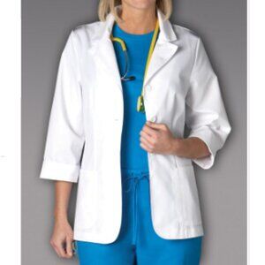 Peaches 28" White Twill Lab Jacket  - 6567 - White